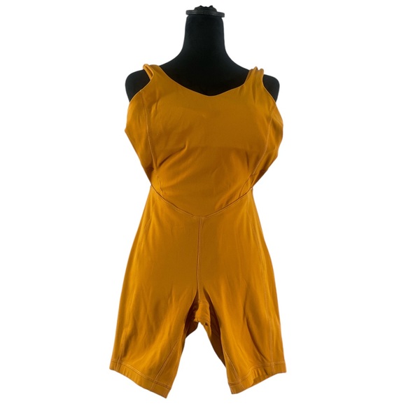 Lululemon Align Bodysuit,shorts,orange,mustard, Size 8 - Picture 9 of 9